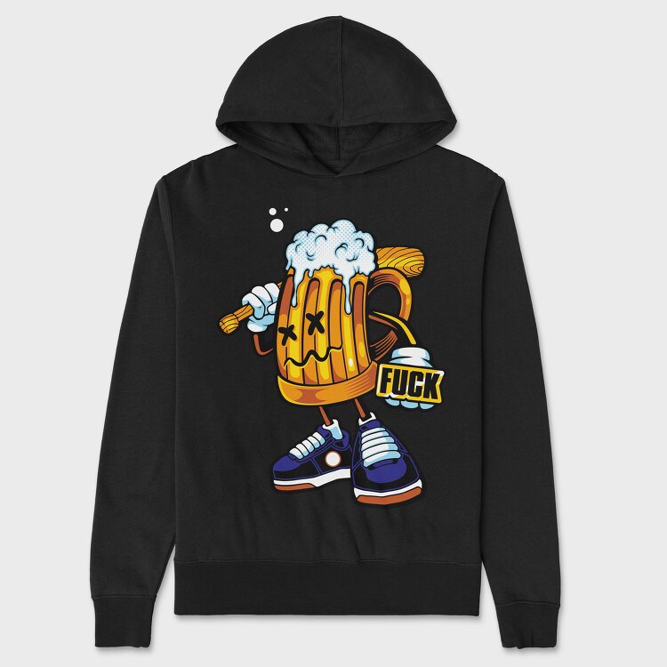 Beer Face Fuk, Hanorac Oversize Barbati (Unisex)