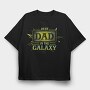 Best Dad Galaxy, Tricou Oversize Barbati (Unisex)