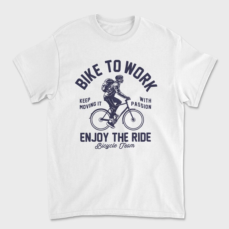 Bike To Work Ride, Tricou Barbati (Unisex)