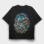 Blue Beast Roar, Tricou Oversize Barbati (Unisex)