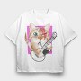 Cat Guitar Dreams, Tricou Oversize Barbati (Unisex)