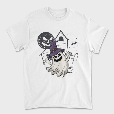 Halloween Ghostly Witch, Tricou Barbati (Unisex)