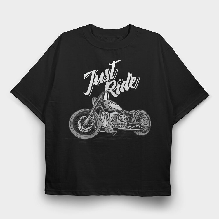 Just Ride Chopper, Tricou Oversize Barbati (Unisex)