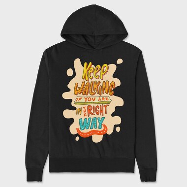 Keep Walking Way, Hanorac Oversize Barbati (Unisex)