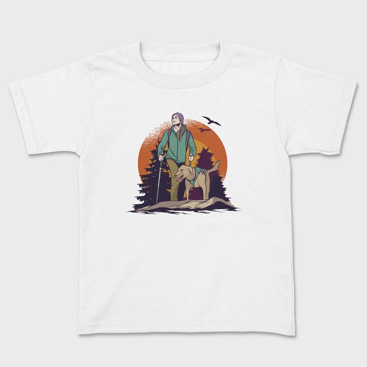 HikingDogForestTshirt, Tricou Copii