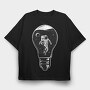 Space Bulb Idea, Tricou Oversize Barbati (Unisex)