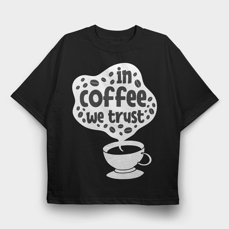 Coffee Trust Beans, Tricou Oversize Barbati (Unisex)