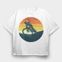 Dirt Bike Sunset, Tricou Oversize Barbati (Unisex)