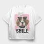 Doggy Smile, Tricou Oversize Barbati (Unisex)