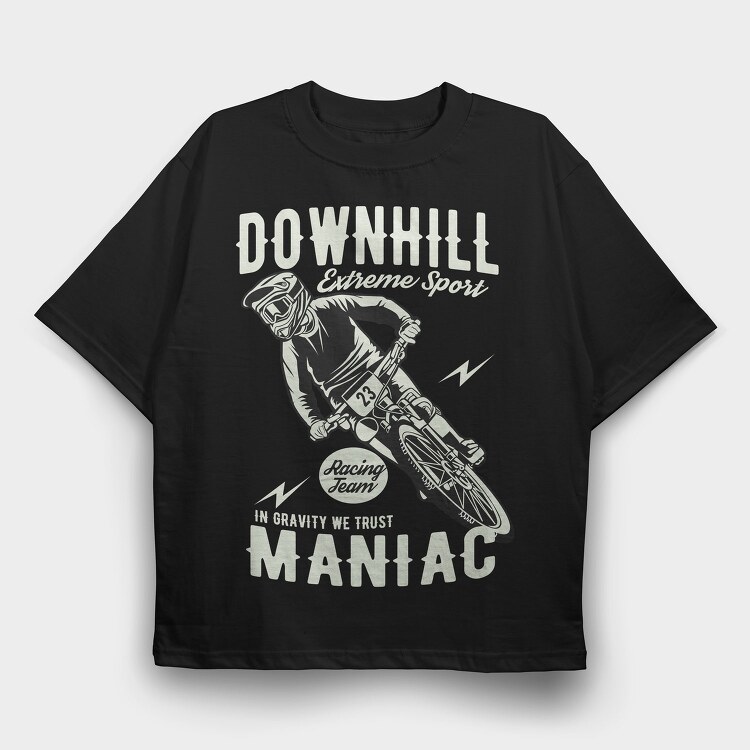 Downhill Racing Maniac, Tricou Oversize Barbati (Unisex)