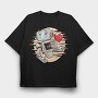 Cyber Heart Beat, Tricou Oversize Barbati (Unisex)
