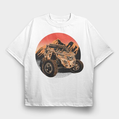 Desert Rally, Tricou Oversize Barbati (Unisex)