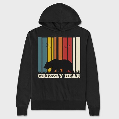 Grizzly Bear Sunset, Hanorac Oversize Barbati (Unisex)