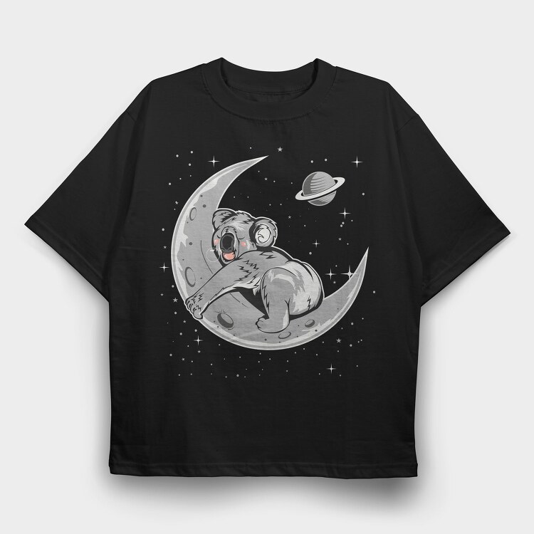 Koala Moon Night, Tricou Oversize Barbati (Unisex)