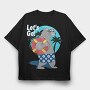 Lets Go Snorkel Bear, Tricou Oversize Barbati (Unisex)
