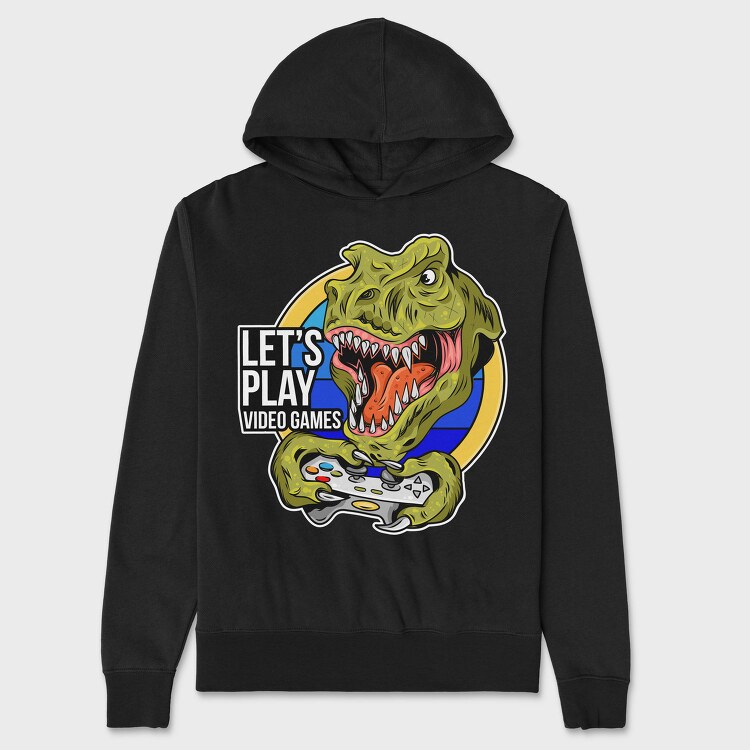 Lets Play Dinosaur, Hanorac Oversize Barbati (Unisex)