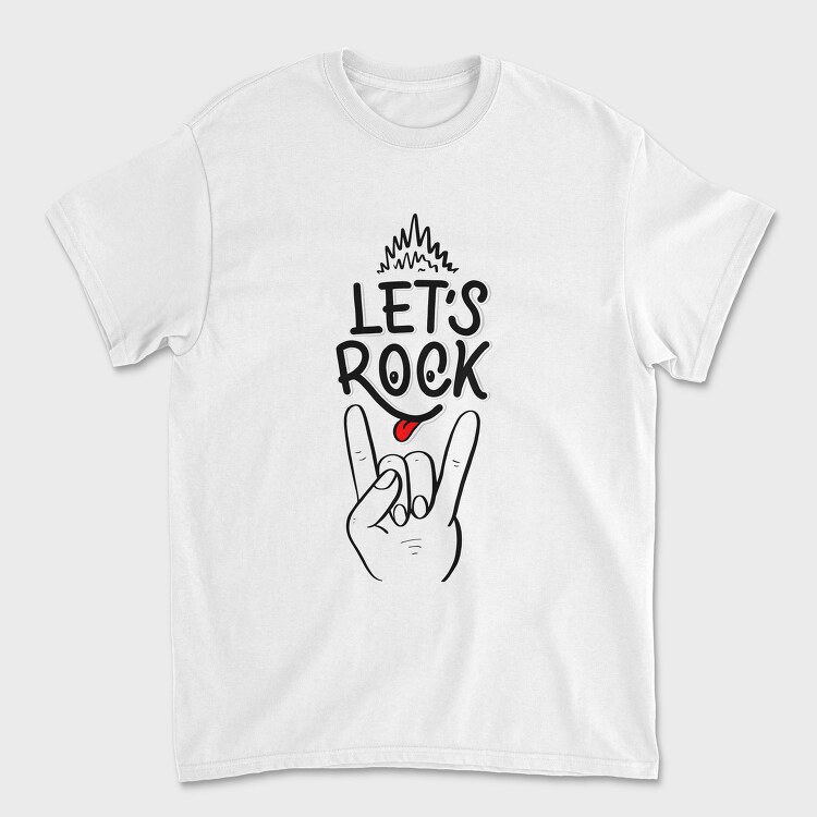 Lets Rock Hand Sign, Tricou Barbati (Unisex)