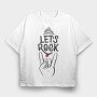 Lets Rock Hand Sign, Tricou Oversize Barbati (Unisex)