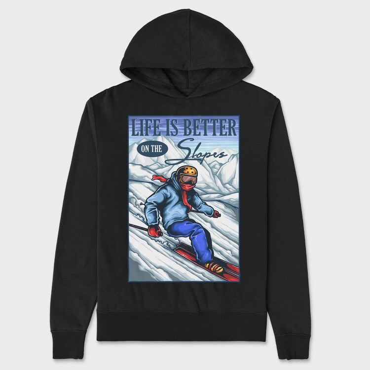 Life Better Slopes, Hanorac Oversize Barbati (Unisex)