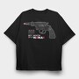 Lips And Revolver, Tricou Oversize Barbati (Unisex)