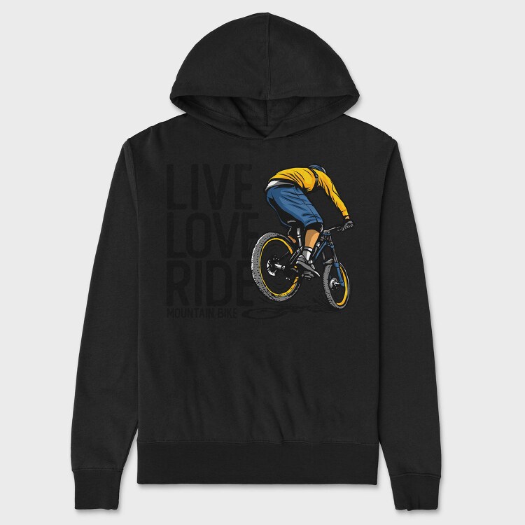 Live Love Ride, Hanorac Oversize Barbati (Unisex)