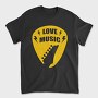 Love Music Pick, Tricou Barbati (Unisex)