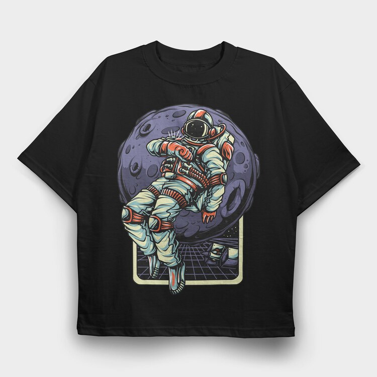 Spacewalk Astronaut, Tricou Oversize Barbati (Unisex)