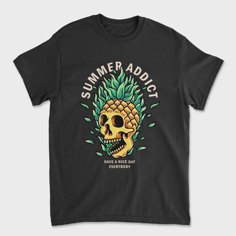 Summer Skull Paradise, Tricou Barbati (Unisex)