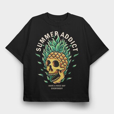 Summer Skull Paradise, Tricou Oversize Barbati (Unisex)