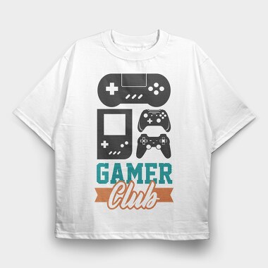 Gamer Club Gamepad, Tricou Oversize Barbati (Unisex)