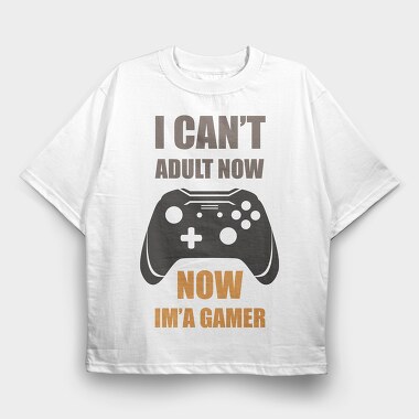Gamer Now Adult, Tricou Oversize Barbati (Unisex)
