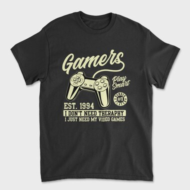 Gamers Smart Therapy, Tricou Barbati (Unisex)
