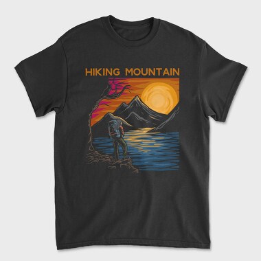 Hiking Mountain Sunset, Tricou Barbati (Unisex)