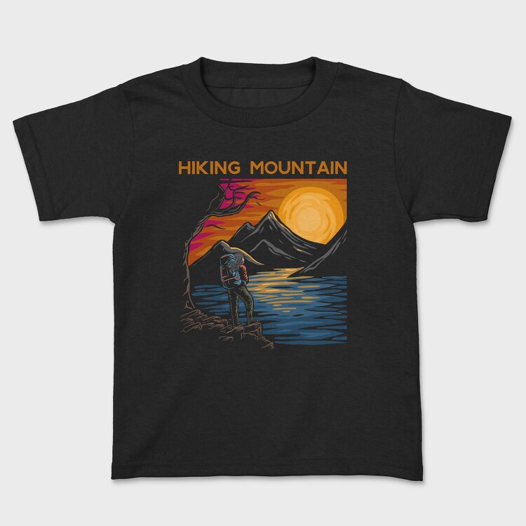 Hiking Mountain Sunset, Tricou Copii