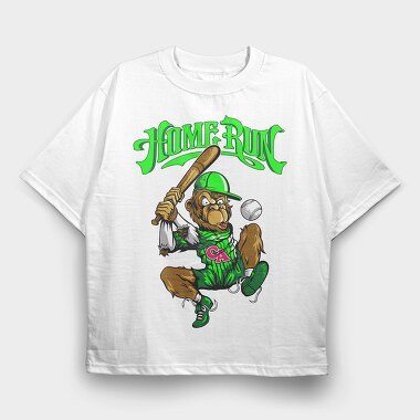 Home Run Bear, Tricou Oversize Barbati (Unisex)