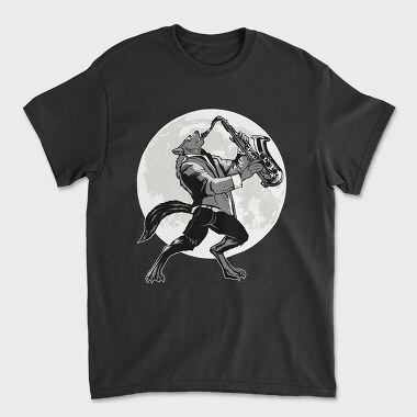 Howling Saxophone Wolf, Tricou Barbati (Unisex)