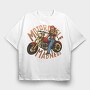 Motorcycle Madness, Tricou Oversize Barbati (Unisex)