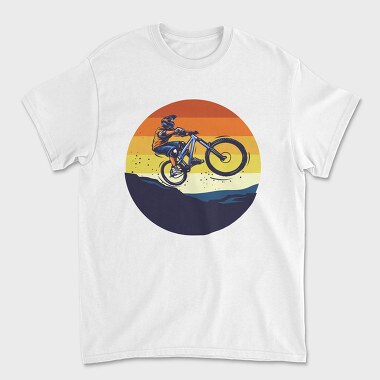 Mountain Bike Sunset, Tricou Barbati (Unisex)