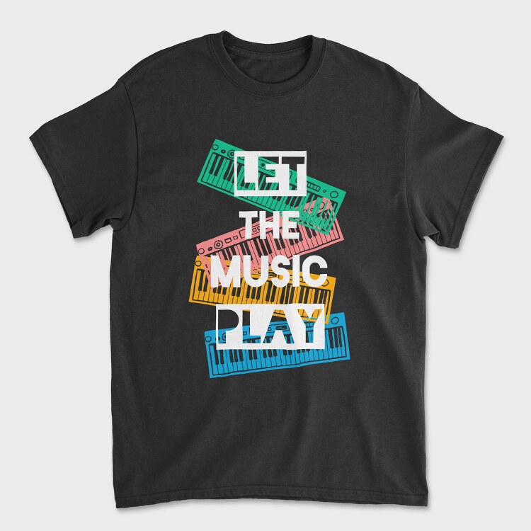 Music Keys Stack, Tricou Barbati (Unisex)