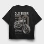 Old Biker Road Tested, Tricou Oversize Barbati (Unisex)