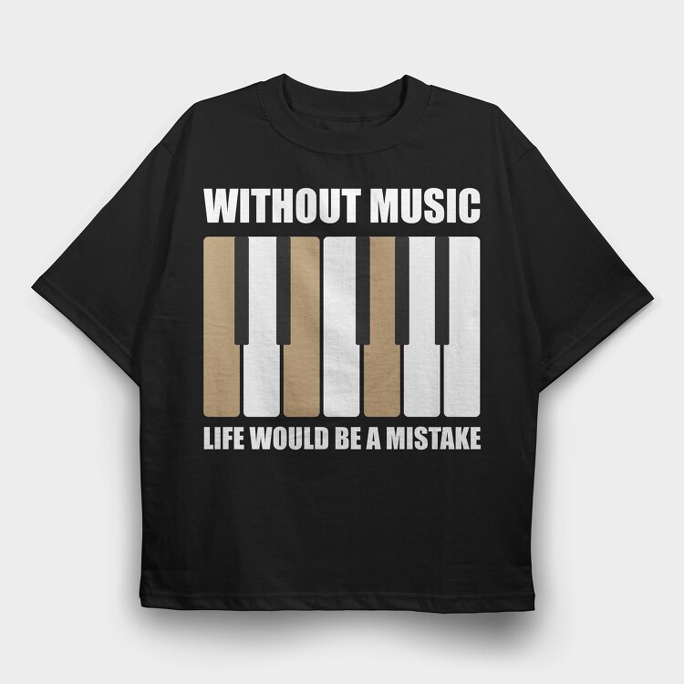 Piano Keys Harmony, Tricou Oversize Barbati (Unisex)