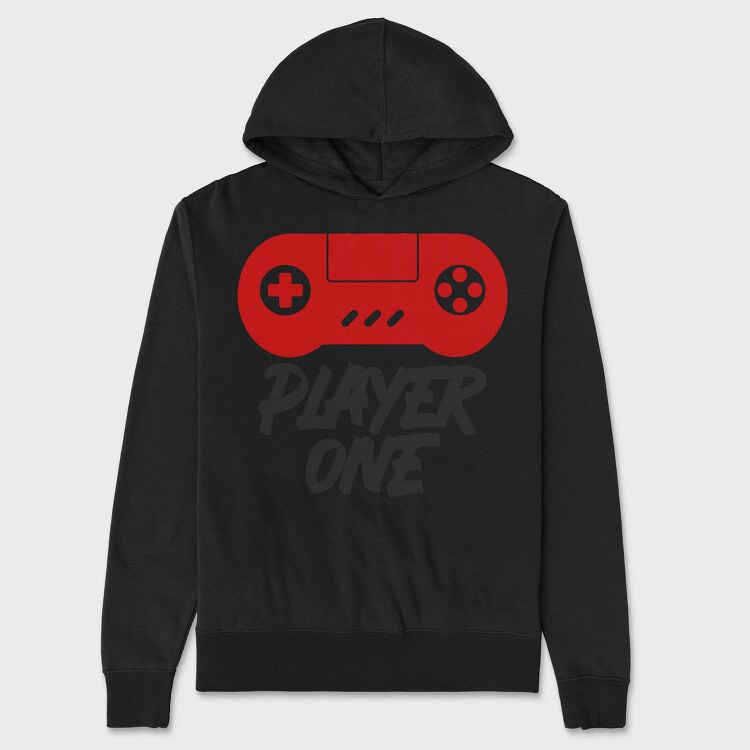 Player One Gamepad, Hanorac Oversize Barbati (Unisex)