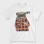 Pug Hey Plaid, Tricou Barbati (Unisex)
