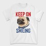 Pug Keep On Smiling, Tricou Barbati (Unisex)