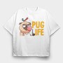 Pug Life Bubble, Tricou Oversize Barbati (Unisex)