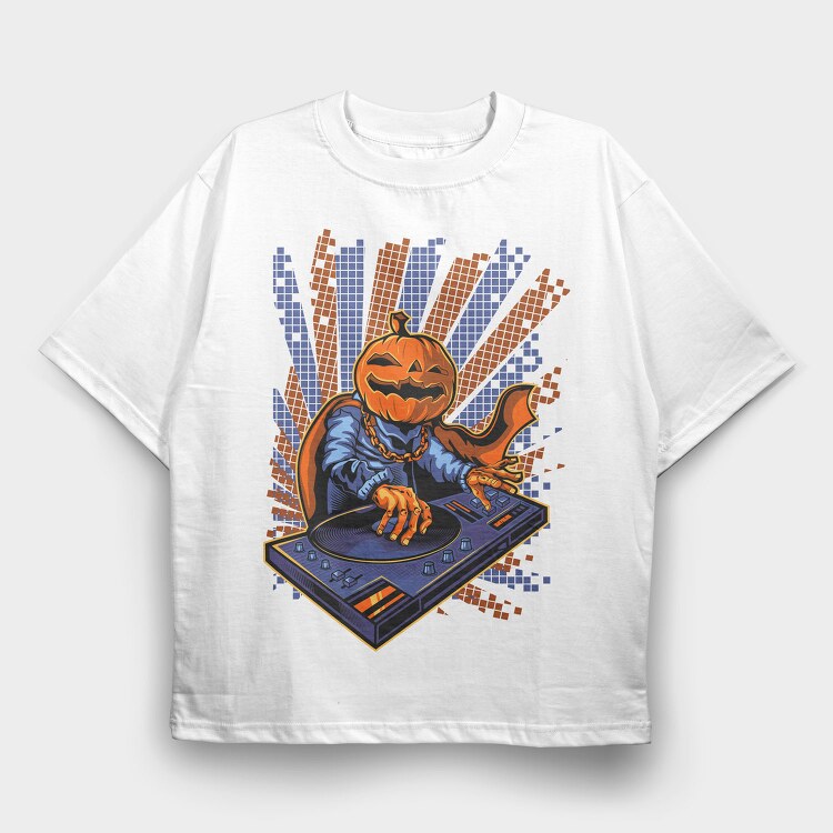 Pumpkin Dj Mix, Tricou Oversize Barbati (Unisex)