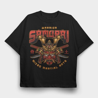 Samurai Warrior, Tricou Oversize Barbati (Unisex)