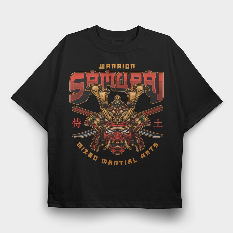 Samurai Warrior, Tricou Oversize Barbati (Unisex)