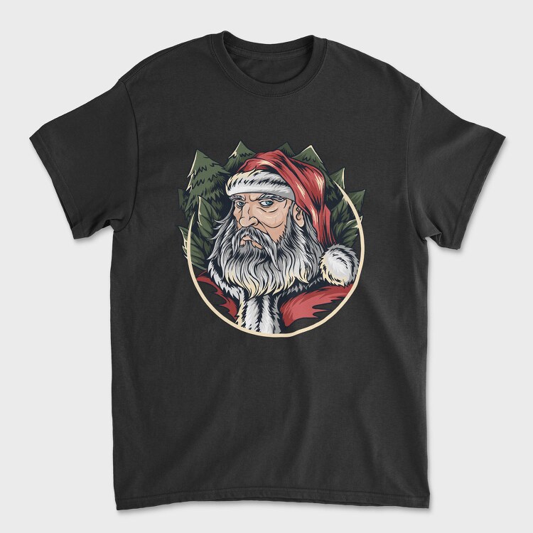 Santas Pine Wreath, Tricou Barbati (Unisex)