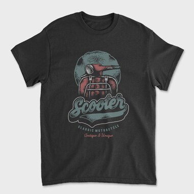 Scooter Classic Motorcycle, Tricou Barbati (Unisex)